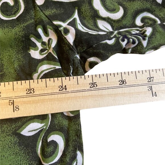 Sunset Highway Size Large 100% Cotton Green Floral Short Sleeve Hawaiian… - Picture 5 of 7